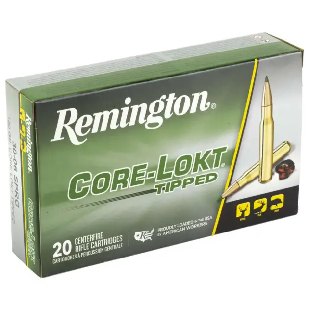 REMINGTON RT3006C 30-06 SPRG 180GR CORE-LOKT TIPPED 20 RD/BX 10 BX/CS