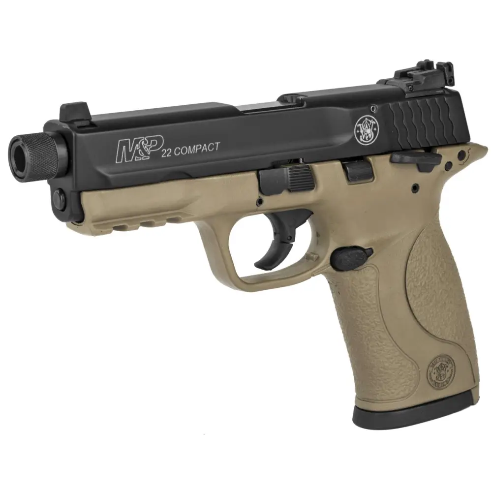 SMITH & WESSON M&P 22 COMPACT 22LR 3.6" PSTL FDE TB 10RD - Image 2