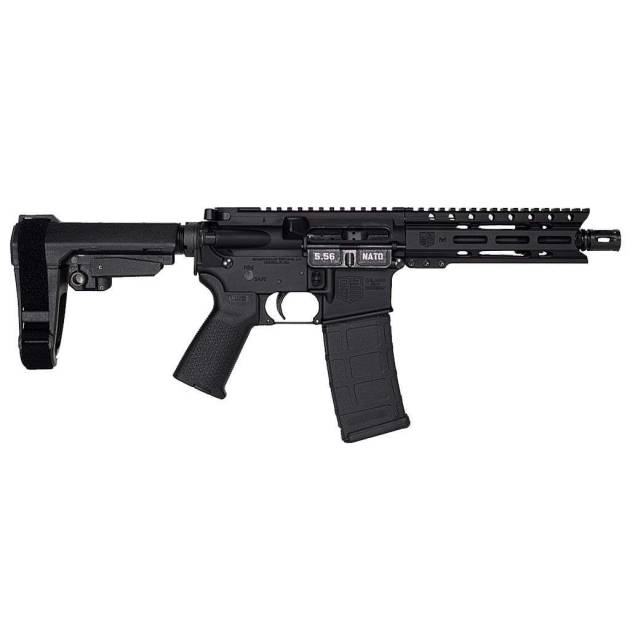Diamondback Firearms DB15 AR pistol with 7-inch barrel, black finish, M-LOK handguard, and SBA3 brace