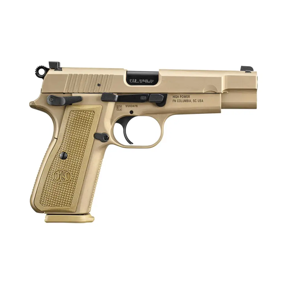 FN HIGH POWER 9MM PSTL FDE S/A 2-17RD RNG BAG