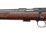 CZ 457 VARMINT LEFT HAND 22LR RIFLE, 20.5" BBL, VARMINT WALNUT STOCK 5RD MAGAZINE