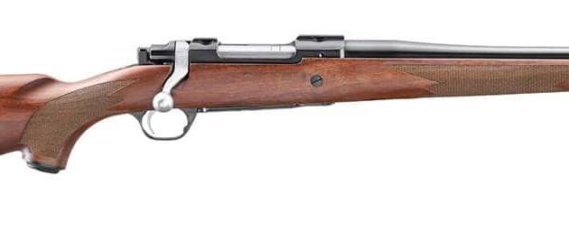 Ruger Hawkeye Hunter .243 Win rifle with 16.6-inch threaded barrel and American walnut stock