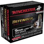 Winchester Defender Pistol Ammo 9mm Luger 124 gr. Bonded Jacket HP 20 rd.