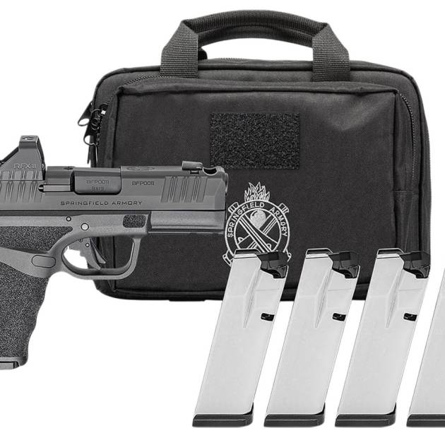Springfield Armory Hellcat Pro Comp OSP 9mm black pistol with Viridian RFX11 green dot