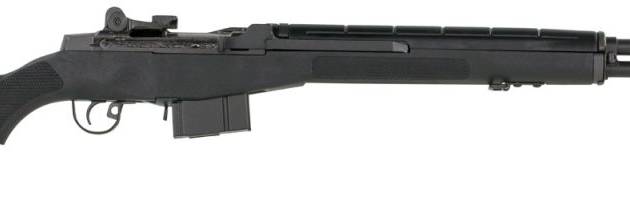 Springfield Armory M1A Loaded .308 rifle with 22-inch barrel and black synthetic stock