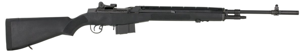 Springfield Armory M1A Loaded .308 rifle with 22-inch barrel and black synthetic stock