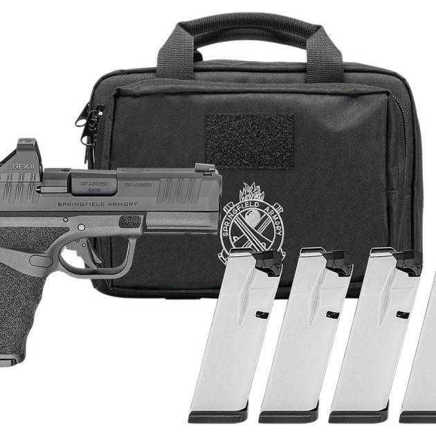 Springfield Armory Hellcat Pro OSP 9mm black pistol with Viridian RFX11 green dot