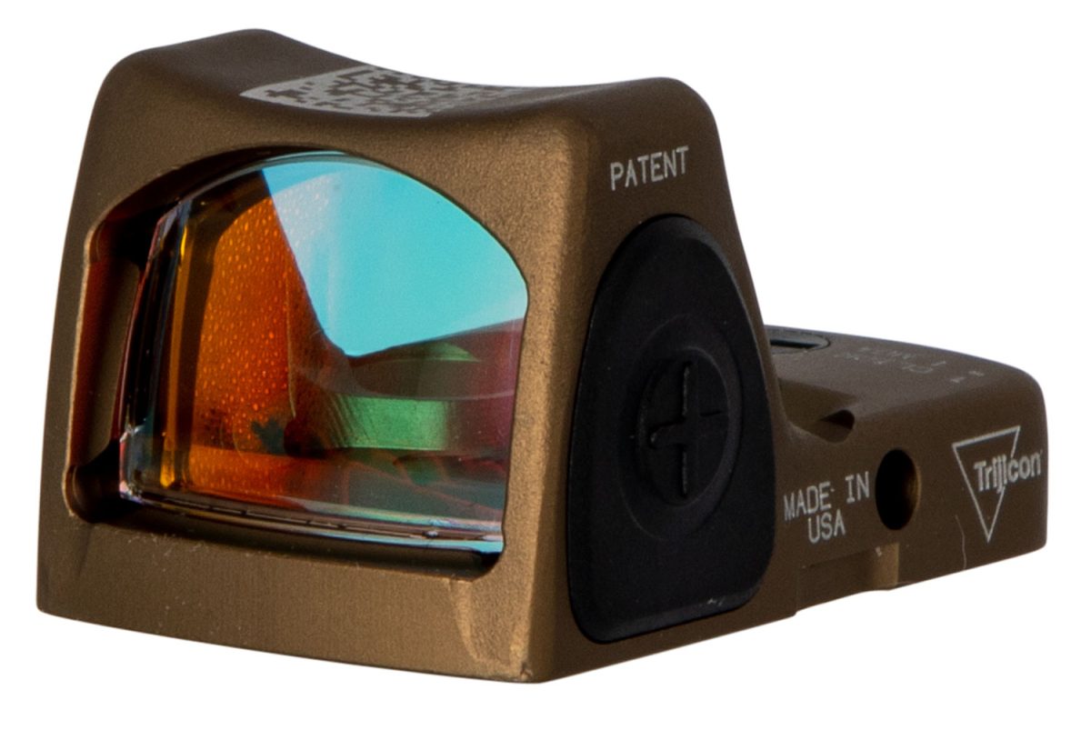 Trijicon RMR Type 2 HRS 3.25 MOA red dot sight in coyote brown