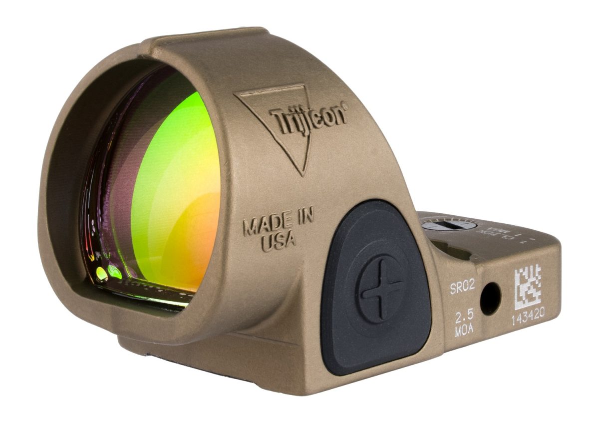 Trijicon SRO 2.5 MOA adjustable LED red dot sight in Coyote Brown