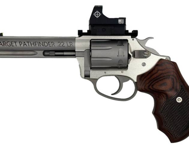 Charter Arms Model 72245 Targer Pathfinder 4.2" .22 LR 8 Shot Stainless W/ Checkered Rosewood Grips & Micro Optic
