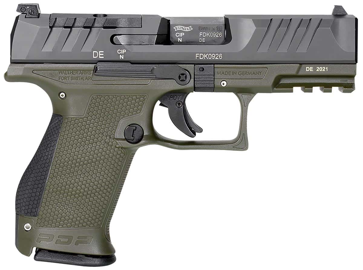 WALTHER ARMS PDP 9MM CPT 4" BLK/GRN OR 15+1
