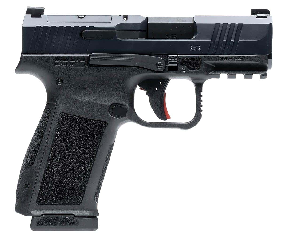 Canik METE MC9L black 9mm pistol with 3.18-inch barrel and two 17-round magazines