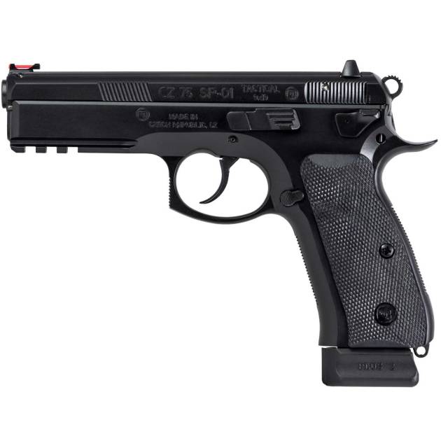 CZ 75 SP-01 TACTICAL 9MM PISTOL BLACK FIXED SIGHTS, AMBI DECOCKER, 2-10RD MAGS