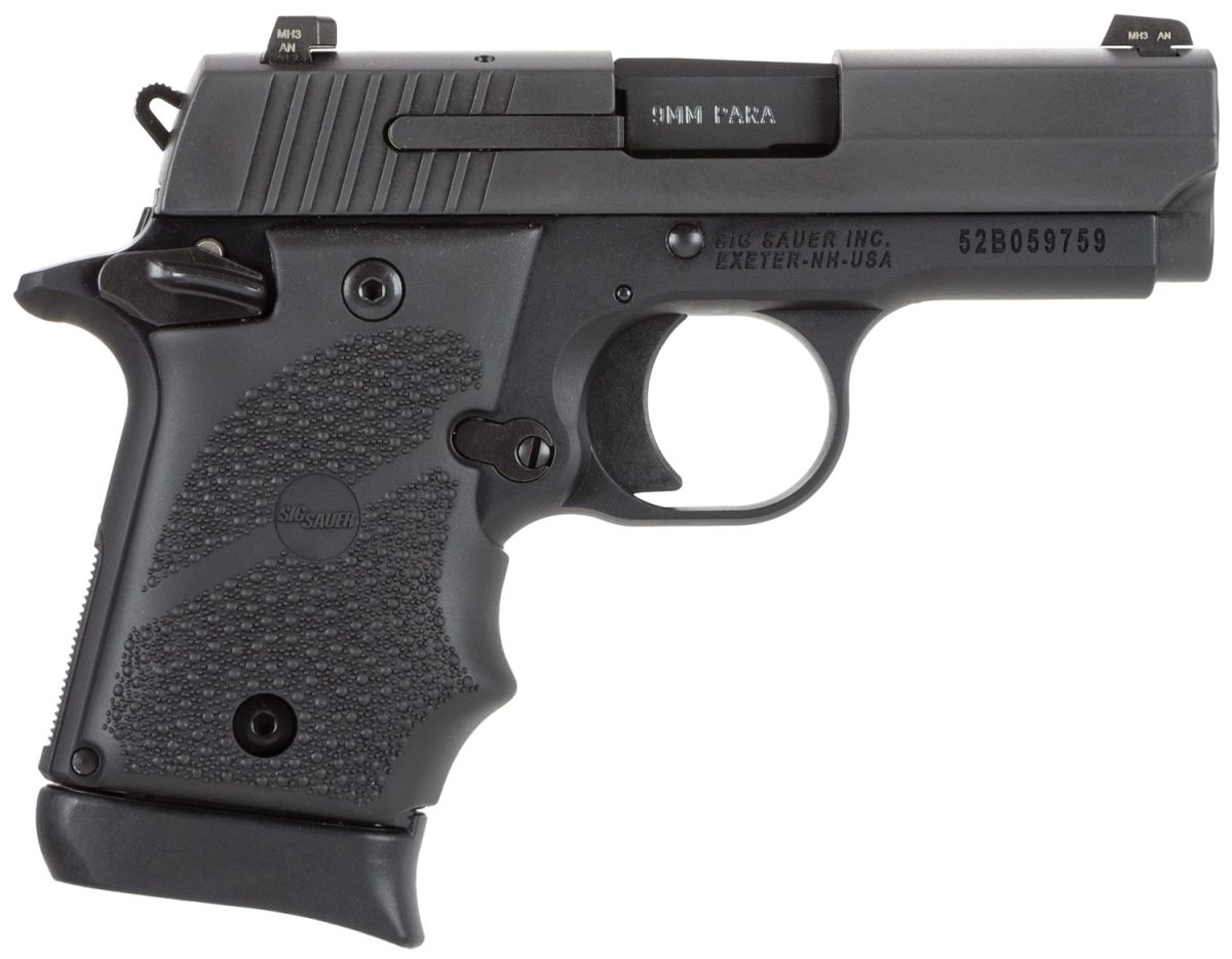 SIG SAUER P938 9MM NITRON BLK RUBER AMBI