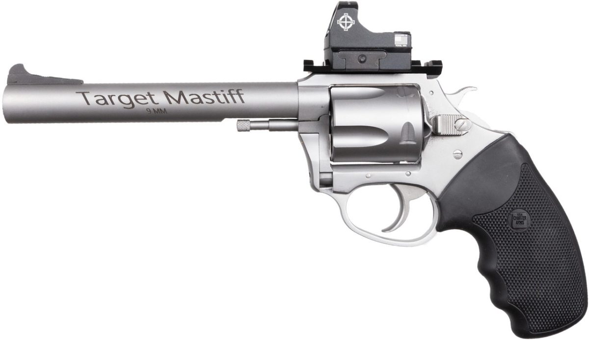 Charter Arms Model 79965 9mm Target Mastiff 6" 5 Rounds Stainless W/ Sightmark Micro Optic