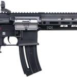 Heckler & Koch HK416 .22 LR rifle with 16.1-inch barrel and flip-up sights