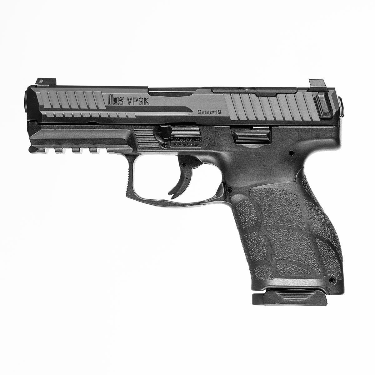 Heckler & Koch VP9A1 K 9mm black pistol with optic-ready slide and 4.09-inch barrel