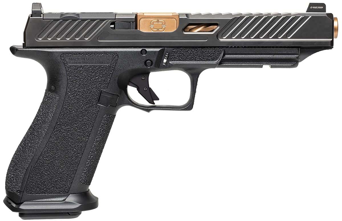 Shadow Systems DR920L Elite 9mm black and bronze optic-ready pistol