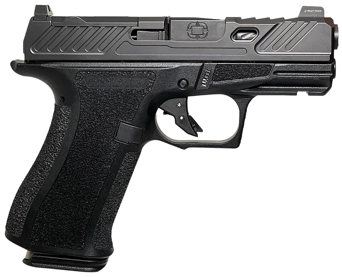 Shadow Systems CR920X Elite 9mm pistol with black frame, optic-cut slide, and 3.41-inch barrel