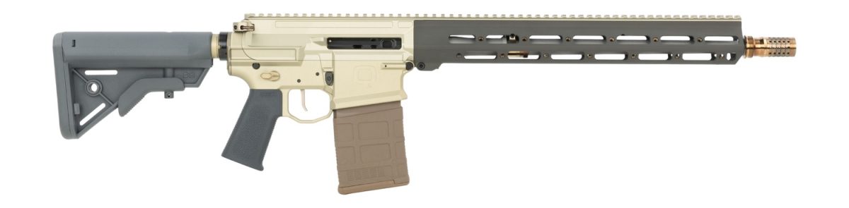 Q Boombox 8.6 Blackout semi-auto rifle with 16-inch barrel and gray accents