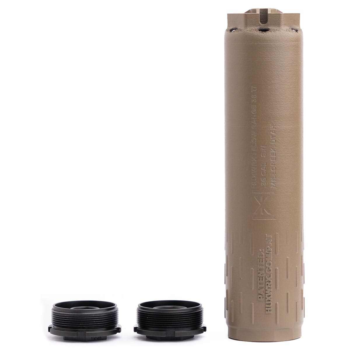 HUXWRX Flow Range 36 Ti FDE titanium direct-thread suppressor