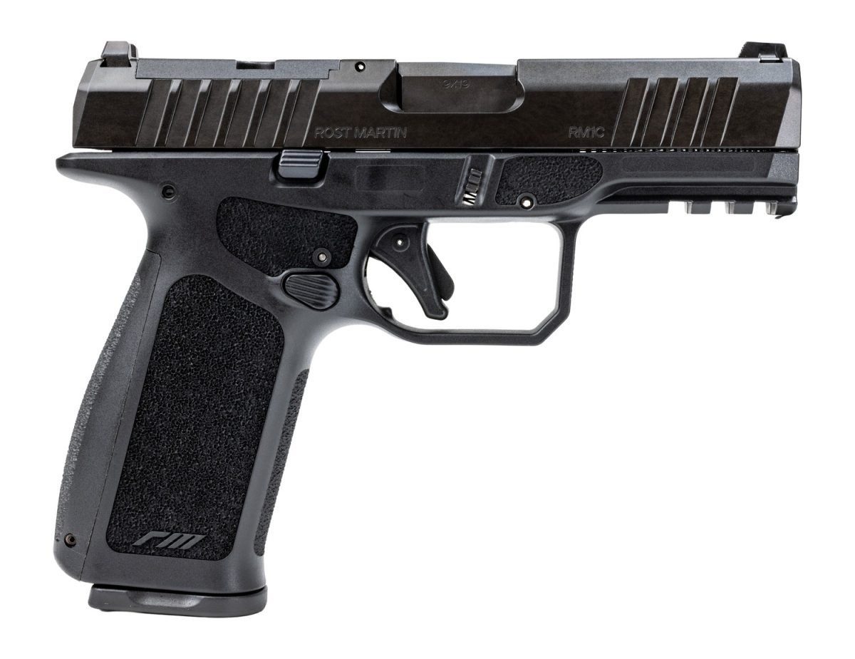 Rost Martin 9mm black semi-auto handgun with 4-inch barrel and optic-ready slide