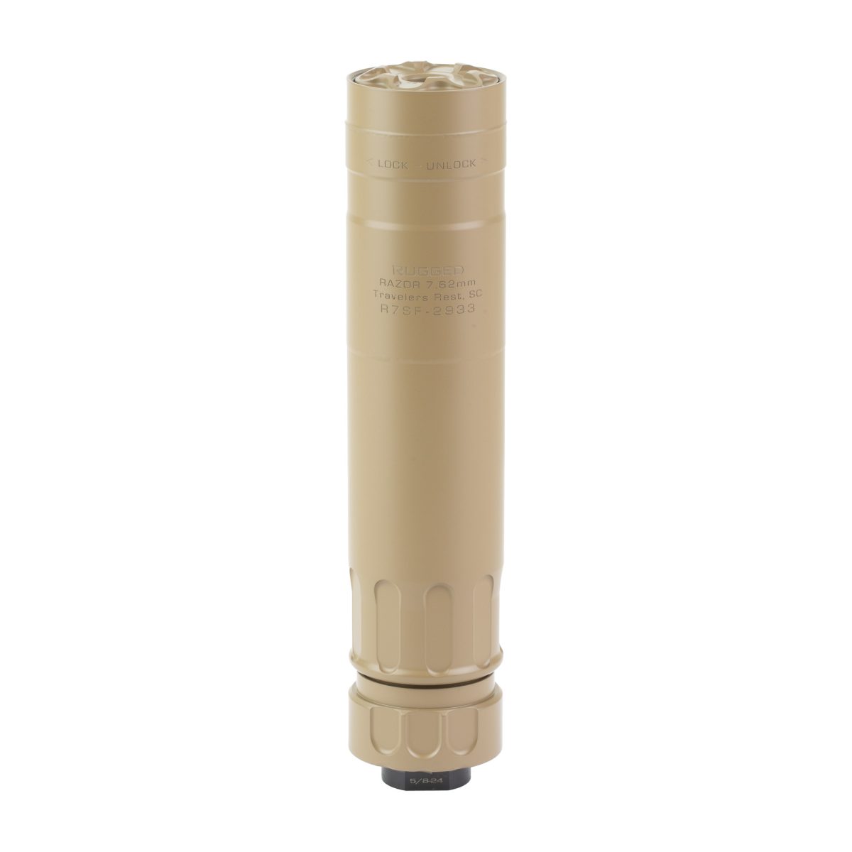 Rugged Suppressors Razor762 7.62mm FDE suppressor with R3 flash hider