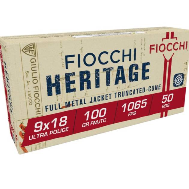 Fiocchi 9mm Makarov FI9X18 Ultra 100 Grain Full Metal Jacket 50 rounds