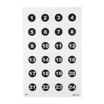 ACTION TGT 24 3" NMBR CIRCLES 100PK