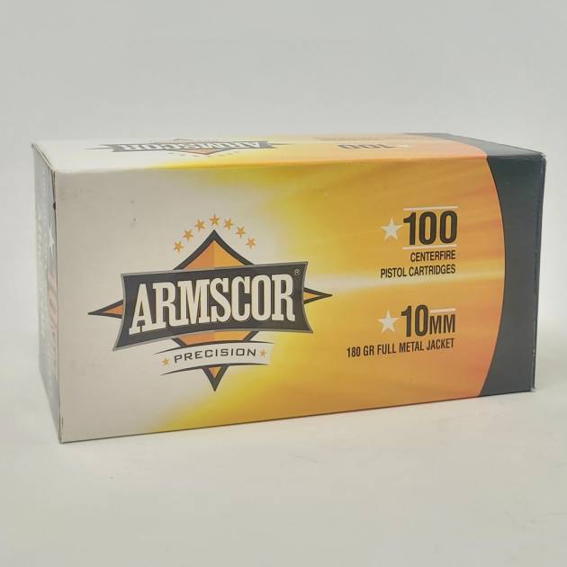 Armscor 10mm Ammunition 50440 180 Grain Full Metal Jacket Value Pack 100 Rounds