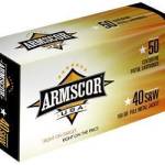 Armscor 40 S&W Ammunition FAC402N 180 Grain Full Metal Jacket 50 Rounds