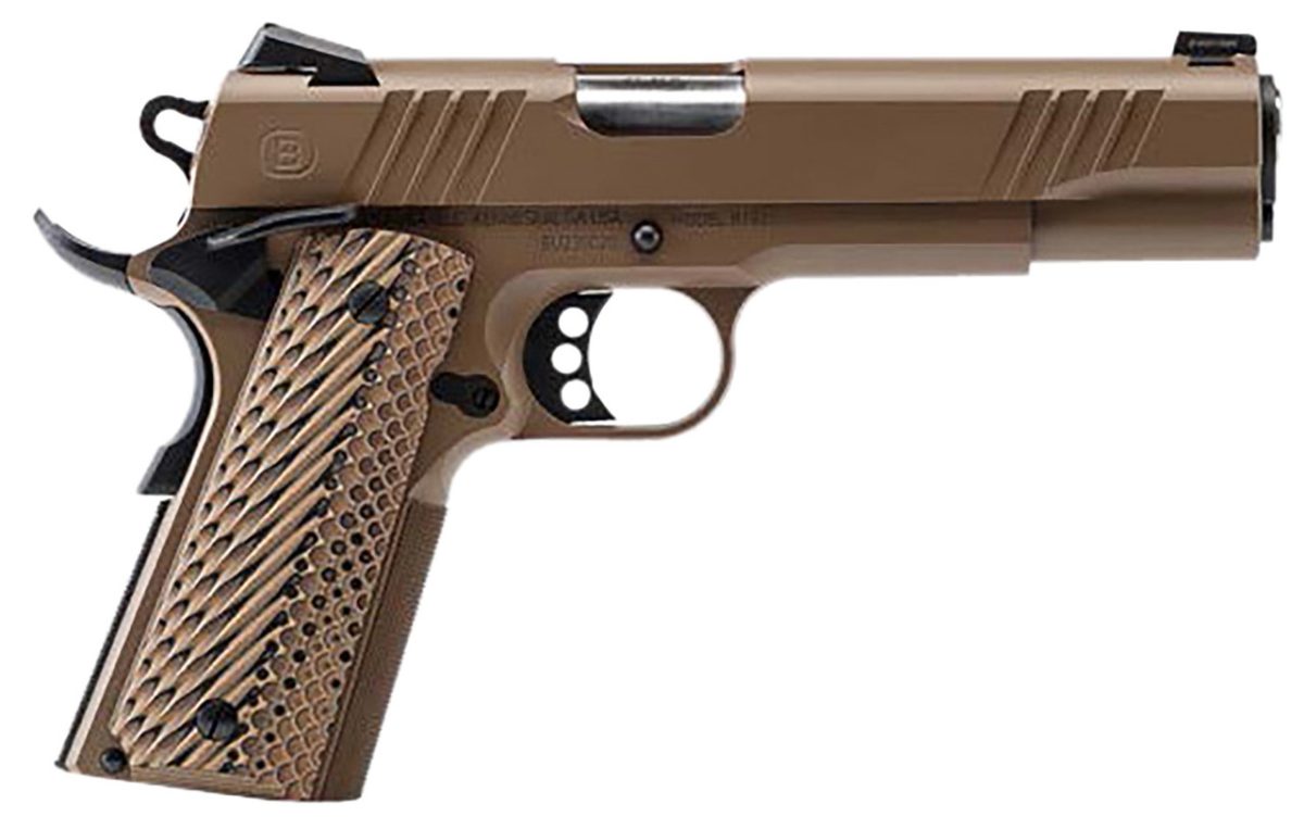 Bersa B19117050DEHB B1911 .45 ACP 5" 8+1 Flat Dark Earth/VZ Grips