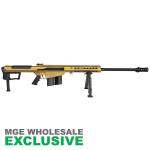 Barrett Firearms M107A1 29-inch gold semi-automatic rifle with bipod