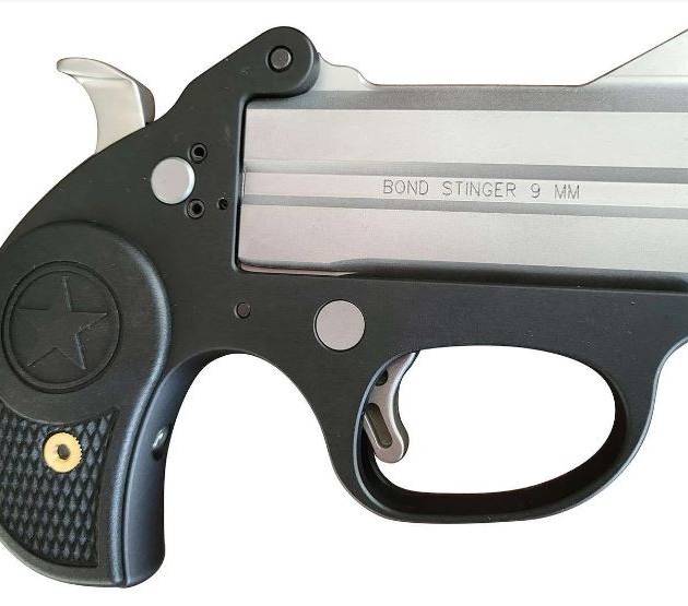 Bond Arms STINGER 9MM 3" 2 Rounds Silver/Black
