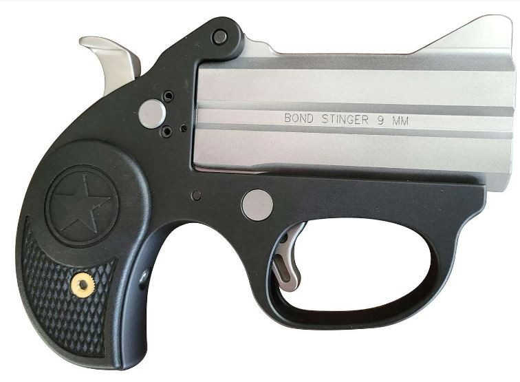 Bond Arms STINGER 9MM 3" 2 Rounds Silver/Black