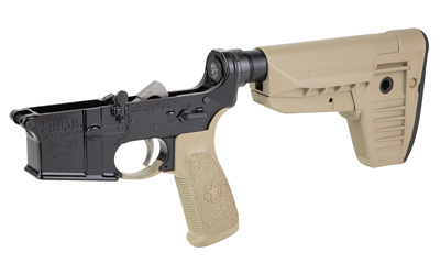Bravo Company Manufacturing BCM AR-15 lower receiver with SOPMOD stock in Flat Dark Earth