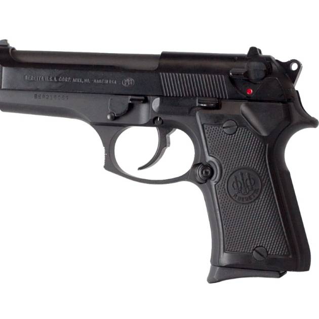 Beretta 92FS Compact 9mm pistol with 4.25-inch barrel and black finish