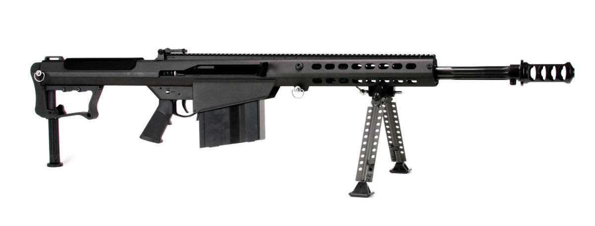 Barrett M107A1 .50 BMG semi-automatic rifle with 20-inch black fluted barrel