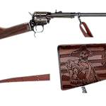 Heritage Manufacturing Rancher Carbine BR226B16HSWB15 .22LR 6 Rounds 16" Blued/Independence Day Engraved Walnut Stock w/ Leather Sling