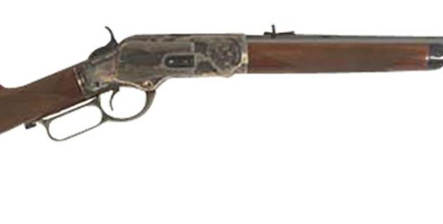 Cimarron CA2011G35 1873 Saddle Full Size Lever Action Rifle .45 Colt 18" 10+1 Case Hardened/Walnut