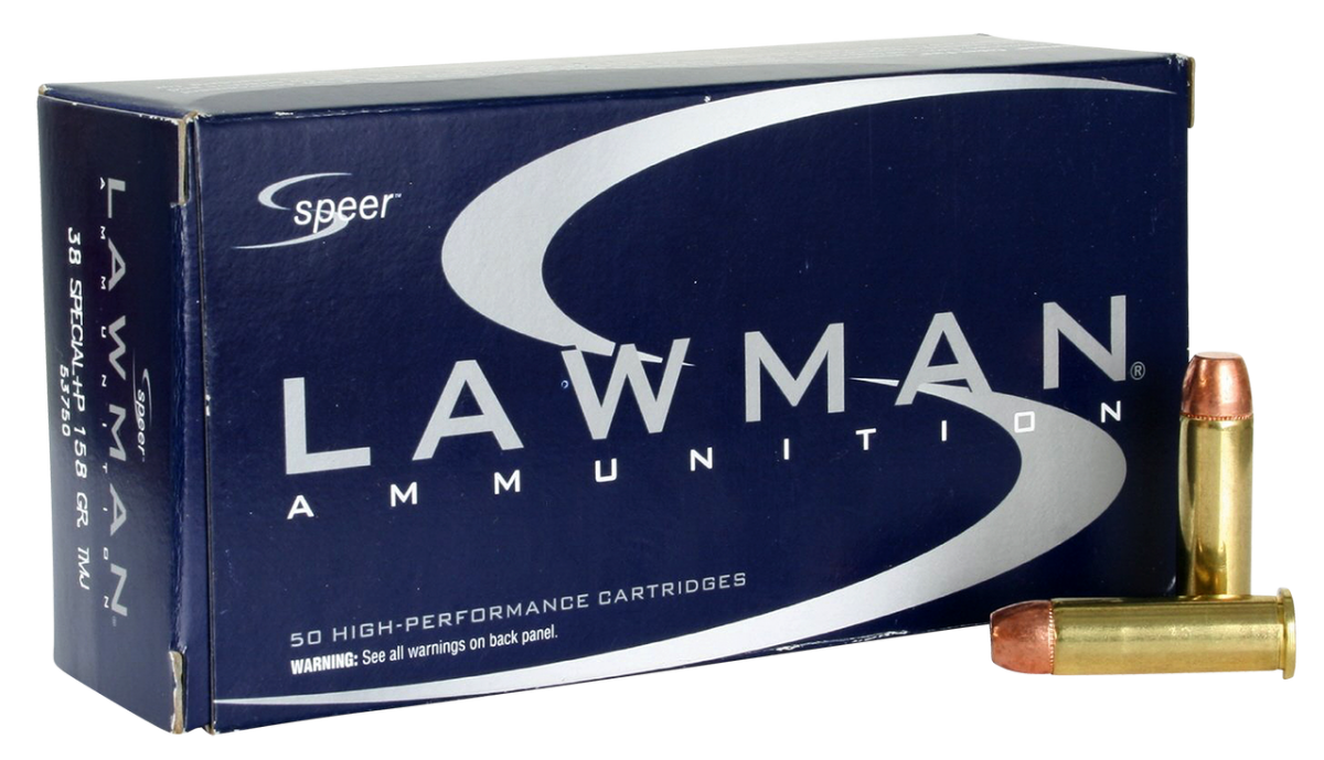 CCI Lawman .38 Special +P Ammunition 50 Rounds TMJ 158 Grains #53750, 50 Rds