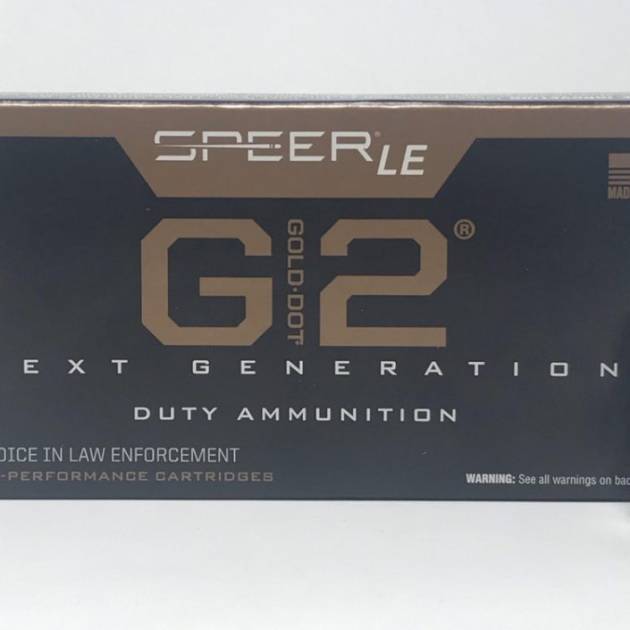 Speer 45 Auto +P Ammunition 54256 LE Gold Dot G2 Duty 230 Grain Gold Dot Hollow Point 50 Rounds