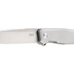 CRKT FACET SILVER 3.37" PLAIN EDGE