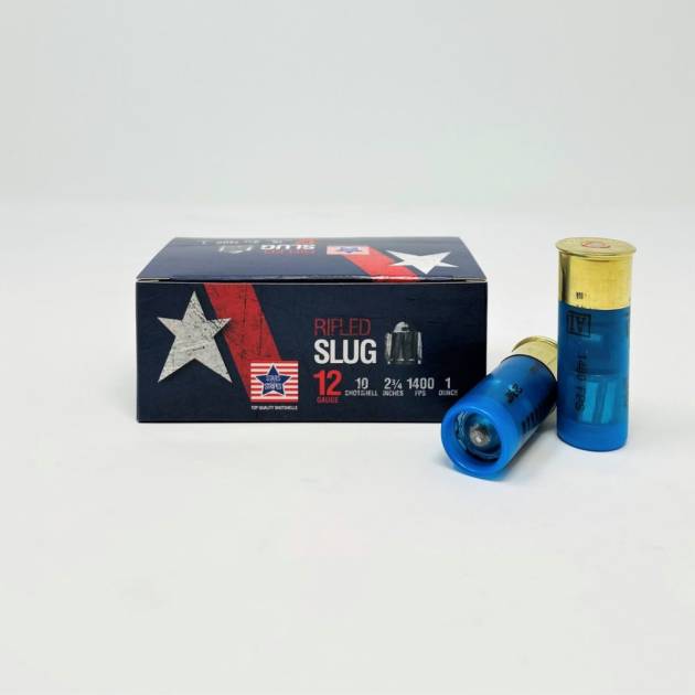 Stars And Stripes 12 Gauge Ammunition CSLUG28 2-3/4" 1oz Rifled Slug 10 Rounds