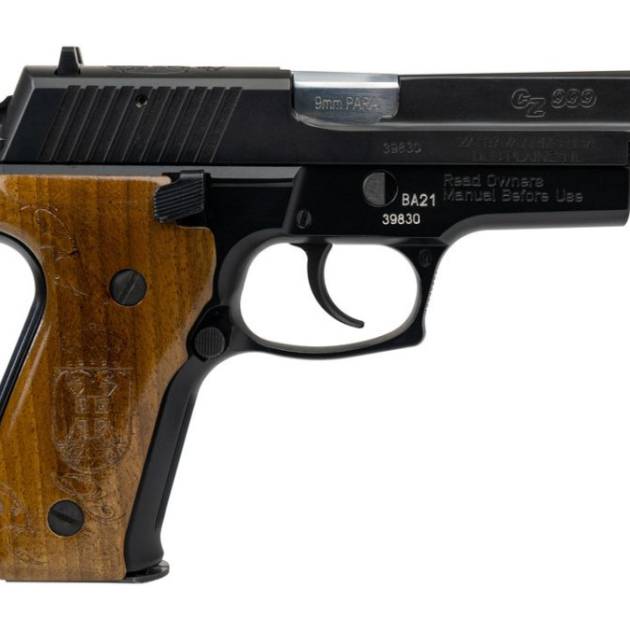 Zastava Arms CZ999SC 9mm 4.25" Chrome Lined Barrel 15+1 Black/Engraved Walnut Grips