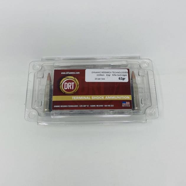 DRT 223 Rem DRT22362 62 Grain Terminal Shock Hollow Point 20 Rounds