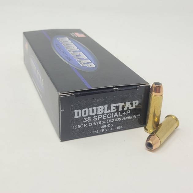 Double Tap 38 Special +P Ammunition 38SP125CE 125 Grain Controlled Expansion Hollow Point 20 Rounds