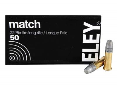 Eley 22LR Match EPS ELEY1100 40 gr LRN 50 rounds