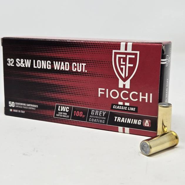 Fiocchi 32 S&W Long Lead Wadcutter Ammunition FI32LA 100 Grain 50 rounds