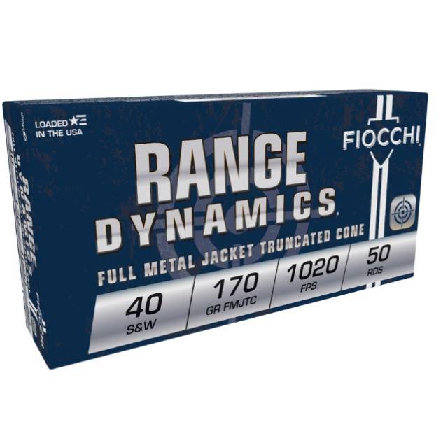 Fiocchi 40 S&W Ammunition FI40SWA 170 Grain Full Metal Jacket Truncated Cone 50 rounds